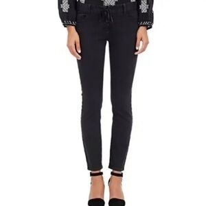 Nili Lotan 111/88 Black Lace Up Jeans Size 6